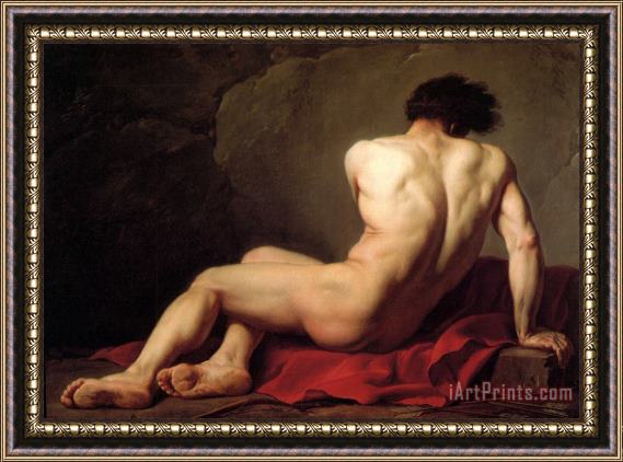 Jacques Louis David Male Nude Known As Patroclus Framed Print