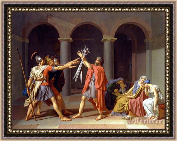 Jacques Louis David Oath of The Horatii Framed Painting
