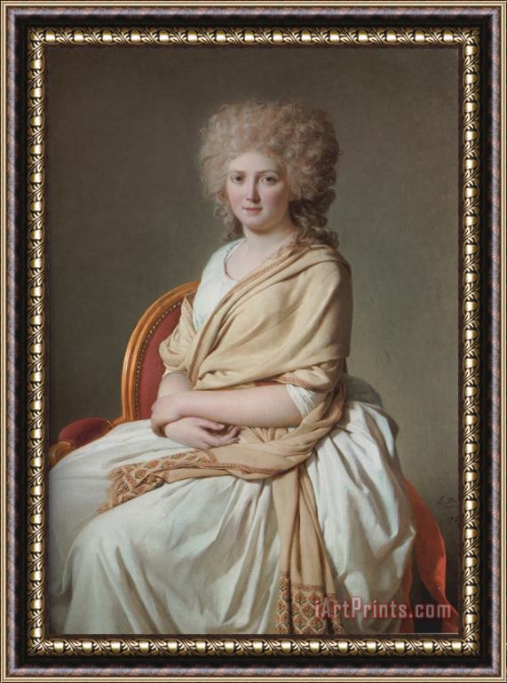 Jacques Louis David Portrait of Annemarielouise Thelusson, Comtesse De Sorcyportrait of Annemarielouise Thelusson, Comtesse De Sorcy Framed Print