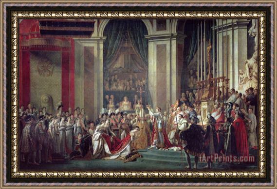 Jacques Louis David The Consecration of The Emperor Napoleon (1769 1821) And The Coronation of The Empress Josephine (1763 1814) by Pope Pius Vii, 2nd December 1804 Framed Print