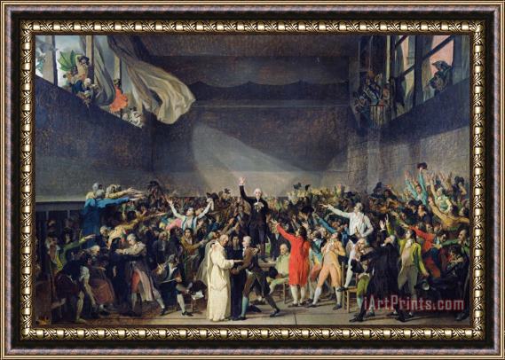 Jacques Louis David The Tennis Court Oath Framed Print