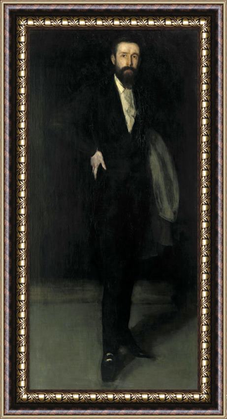 James Abbott McNeill Whistler Arrangement in Black Portrait of F. R. Leyland Framed Print