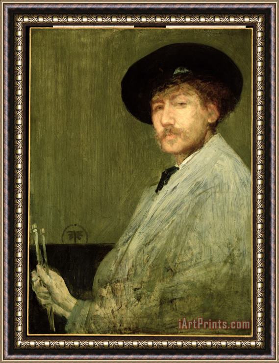 James Abbott McNeill Whistler Arrangement in Grey - Portrait of the Painter Framed Print