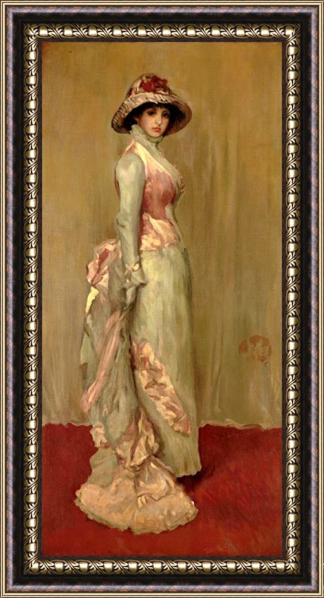 James Abbott McNeill Whistler Harmony in Pink And Gray Lady Meux Framed Painting
