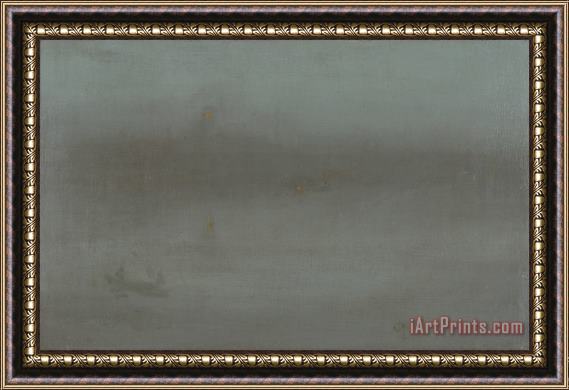 James Abbott McNeill Whistler Nocturne, Blue And Silver: Battersea Reach Framed Print