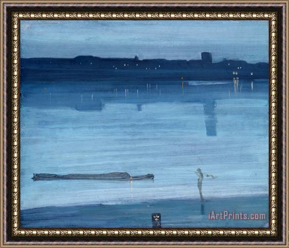 James Abbott McNeill Whistler Nocturne Blue And Silver Framed Painting