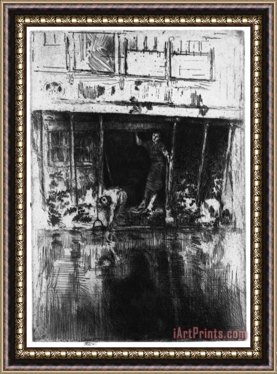 James Abbott McNeill Whistler Pierrot (oudezijds Achterburgwal) Framed Painting