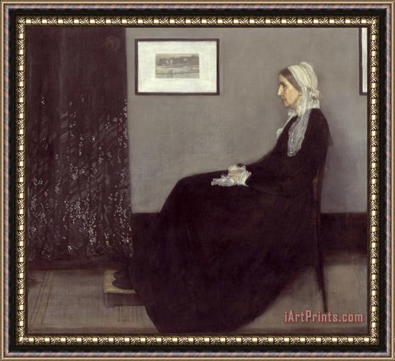 James Abbott McNeill Whistler Portrait of The Artist's Mother Framed Print