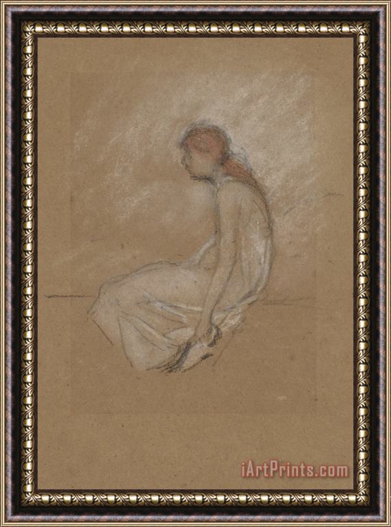 James Abbott McNeill Whistler Seated Woman with Red Hair Framed Painting