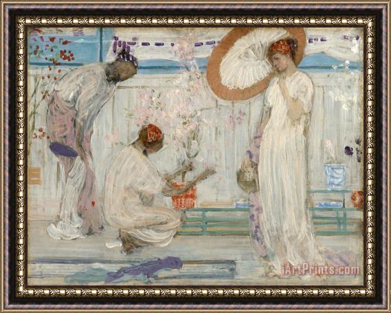 James Abbott McNeill Whistler The White Symphony Three Girls Framed Painting