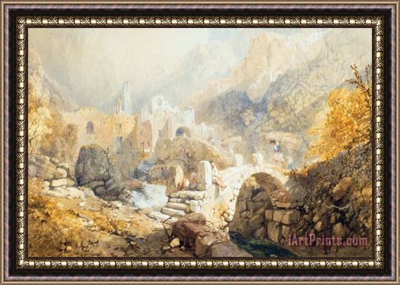 James Baker Pyne Val Di Ferriera Framed Painting