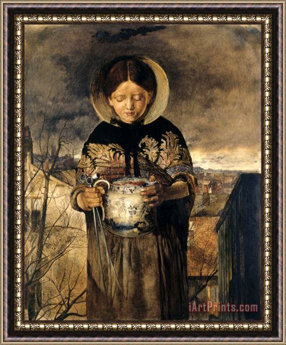James Campbell Girl with Jug of Ale And Pipes Framed Print