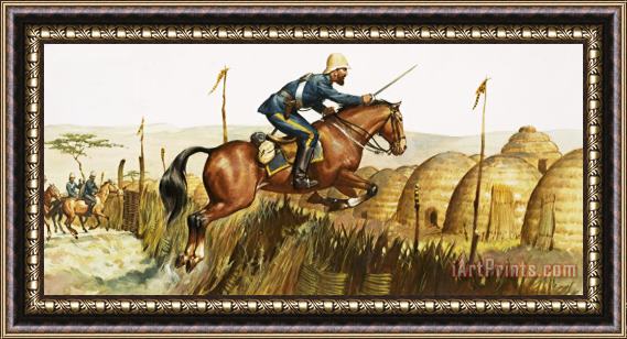 James Edwin McConnell Captain Beresford in The Zulu Wars Framed Painting
