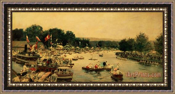 James Jacques Joseph Tissot Henley Regatta Framed Painting