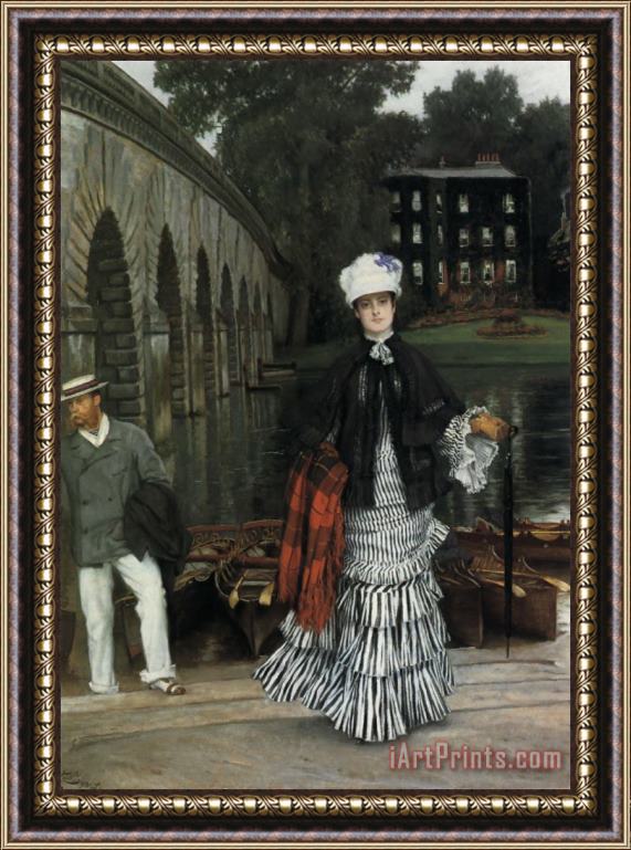 James Jacques Joseph Tissot The Return From The Boating Trip Framed Print