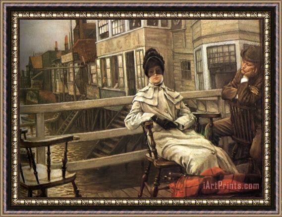 James Jacques Joseph Tissot Waiting for The Ferry Framed Painting