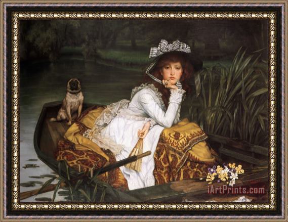 James Jacques Joseph Tissot Young Lady in a Boat Framed Print