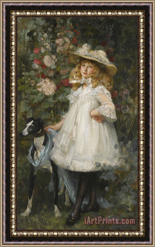 James Jebusa Shannon Portrait of a Young Girl Framed Painting