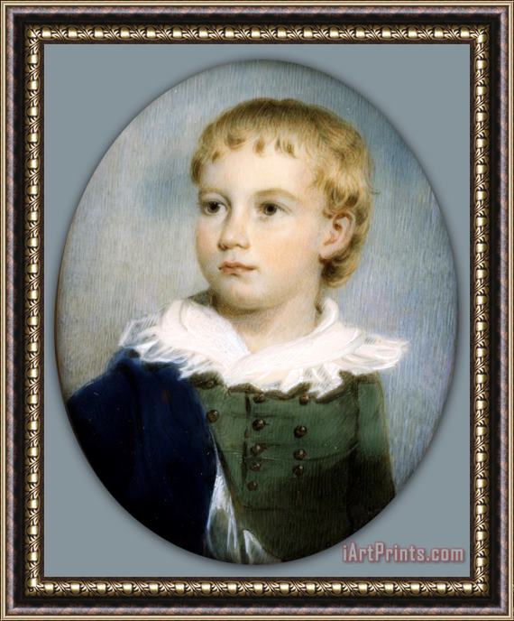 James Nixon Portrait of a Boy Framed Painting