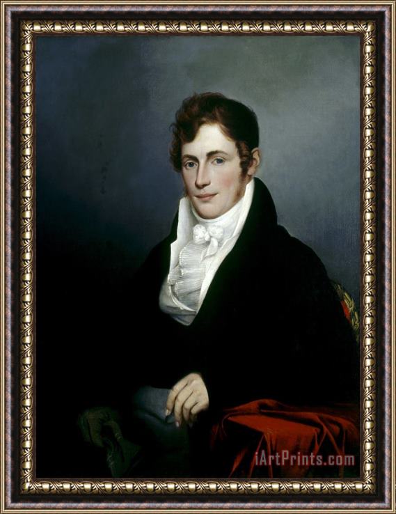 James Peale Portrait of Robert Waller, Esq. Framed Painting