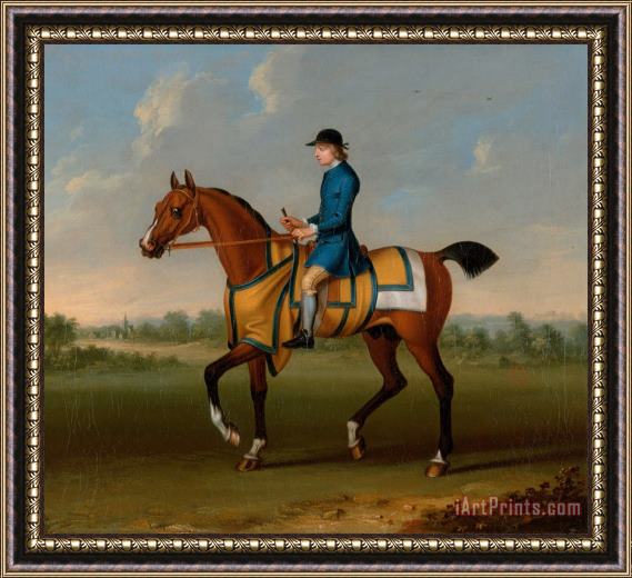 James Seymour A Bay Racehorse with Jockey Up Framed Painting