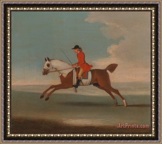 James Seymour One of Four Portraits of Horses a Chestnut Racehorse Framed Print