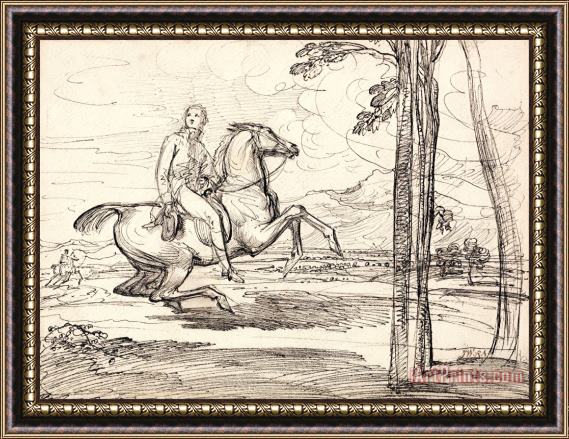 James Ward A Horseman in a Landscape Probably a Study for 