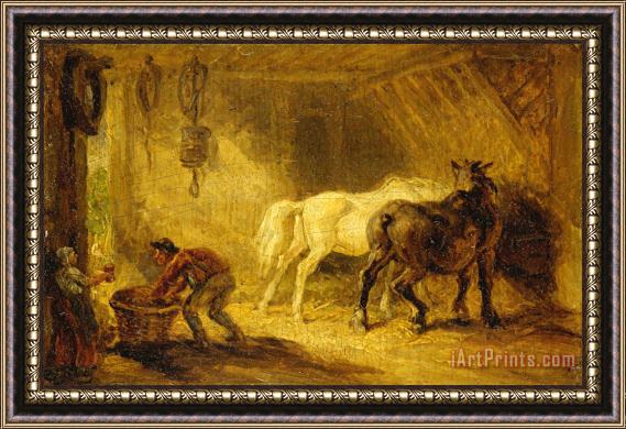 James Ward Interior of a Stable Framed Print