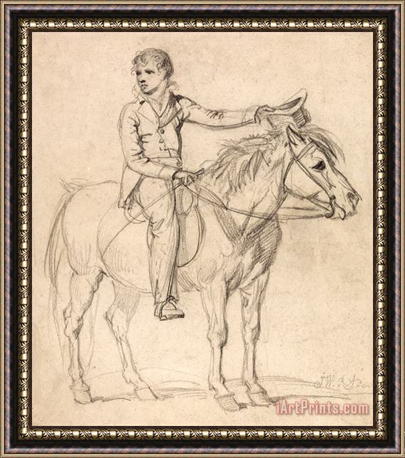 James Ward Lord Stanhope (later Earl of Chesterfield) As a Boy, Riding a Pony Framed Painting