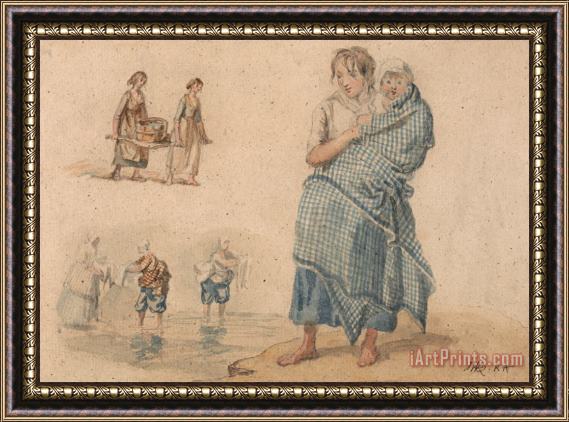 James Ward Scottish Peasant Women Framed Print