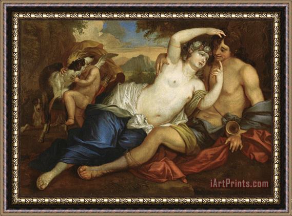 Jan Boeckhorst Venus And Adonis Framed Print