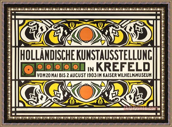 Jan  Hollandische Kunstausstellung (dutch Art Exhibition in Krefeld) Framed Print