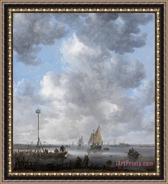 Jan Josefsz van Goyen A Calm Framed Painting