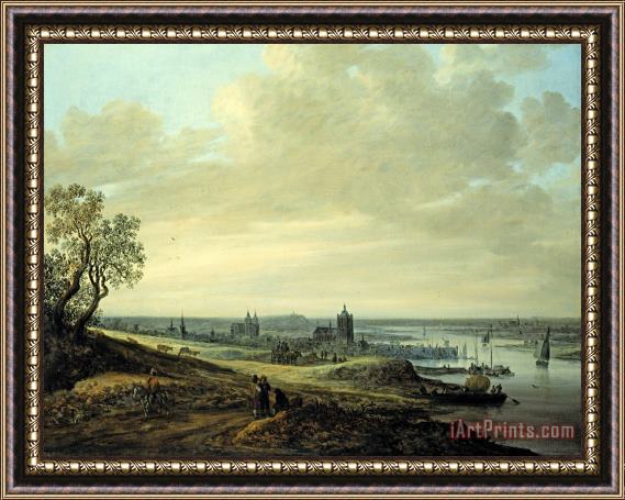 Jan Josefsz van Goyen Panorama Landscape with a View of Arnheim Framed Print