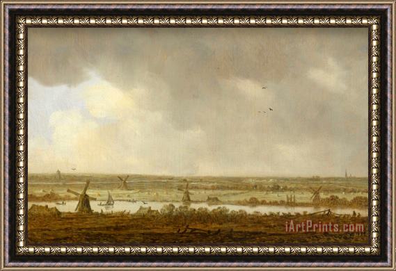 Jan Josefsz Van Goyen Polder Landscape Framed Painting