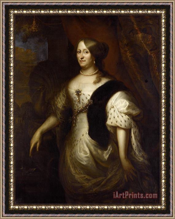 Jan Lievens Portrait of Cornelia Teding Van Berkhout, Wife of Maerten Harpertsz Tromp Framed Painting