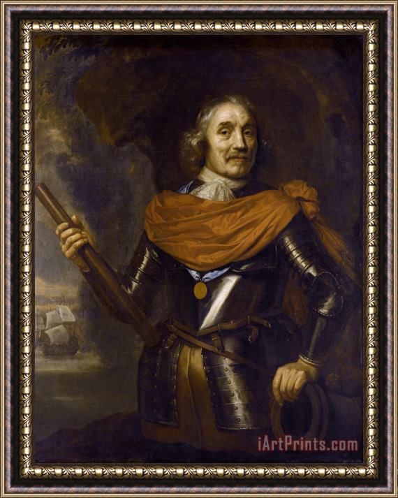 Jan Lievens Portrait of Lieutenant Admiral Maerten Harpertsz Tromp Framed Print