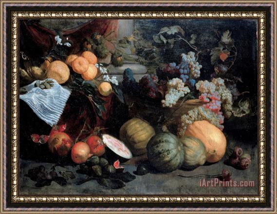 Jan Roos Still Life with Fruit And Vegetables Framed Print