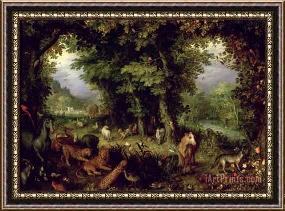 Jan the Elder Brueghel Earth or The Earthly Paradise Framed Print
