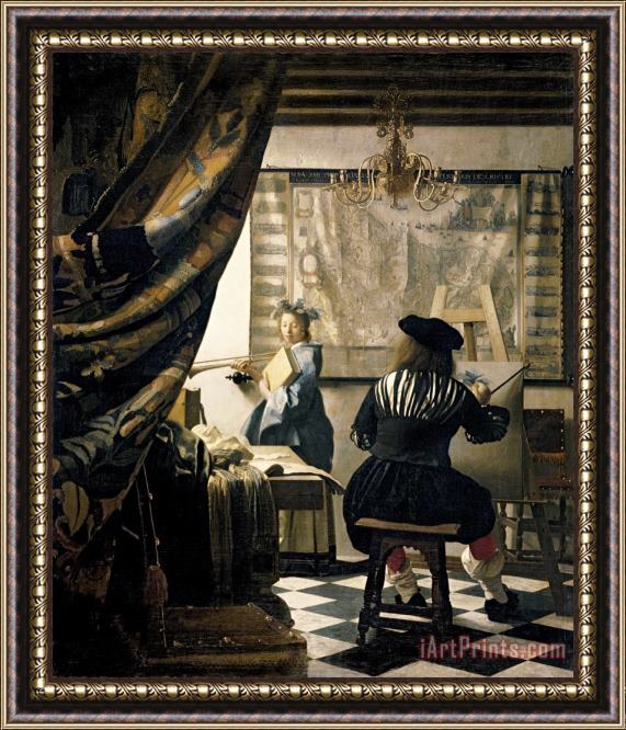 Jan Vermeer The Artist's Studio Framed Painting