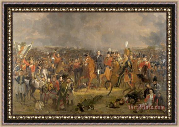 Jan Willem Pieneman The Battle of Waterloo Framed Painting