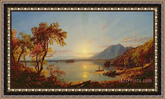 Jasper Francis Cropsey Sunset - Lake George Framed Print