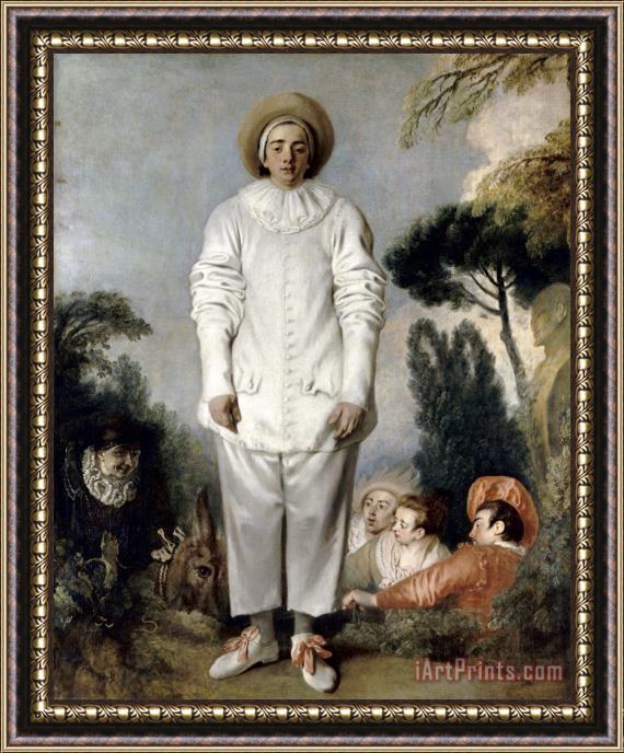 Jean Antoine Watteau Pierrot, Dit Autrefois Gilles Framed Print