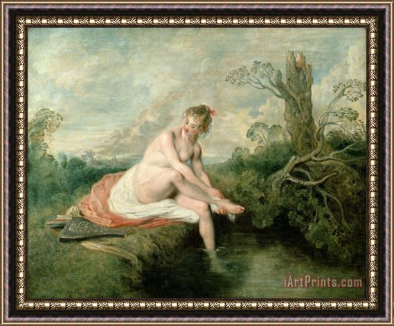 Jean Antoine Watteau The Bath of Diana Framed Painting