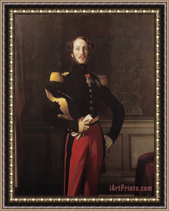 Jean Auguste Dominique Ingres Ferdinandphilippelouischarleshenri, Duc D'orleans Framed Painting
