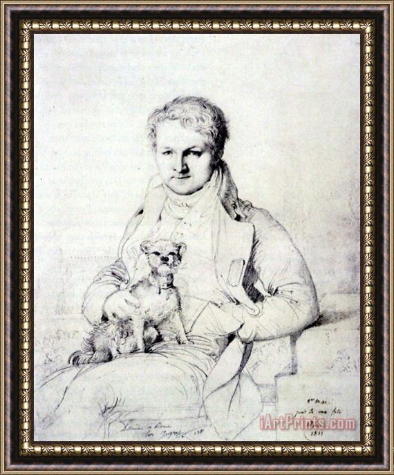 Jean Auguste Dominique Ingres Jacques Marquet, Baron De Montbreton De Norvins Framed Painting