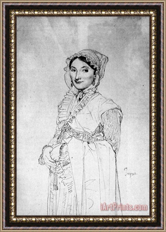 Jean Auguste Dominique Ingres Madame Charles Hayard, Born Jeanne Susanne Framed Painting