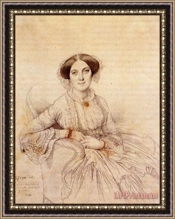 Jean Auguste Dominique Ingres Madame Felix Gallois, Born Nathalie Rose Joachime Bochet Framed Print