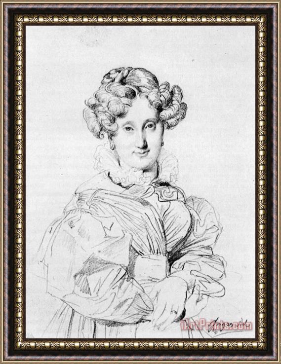 Jean Auguste Dominique Ingres Madame Louis Francois Godinot, Born Victoire Pauline Thiolliere De L'isle Framed Print