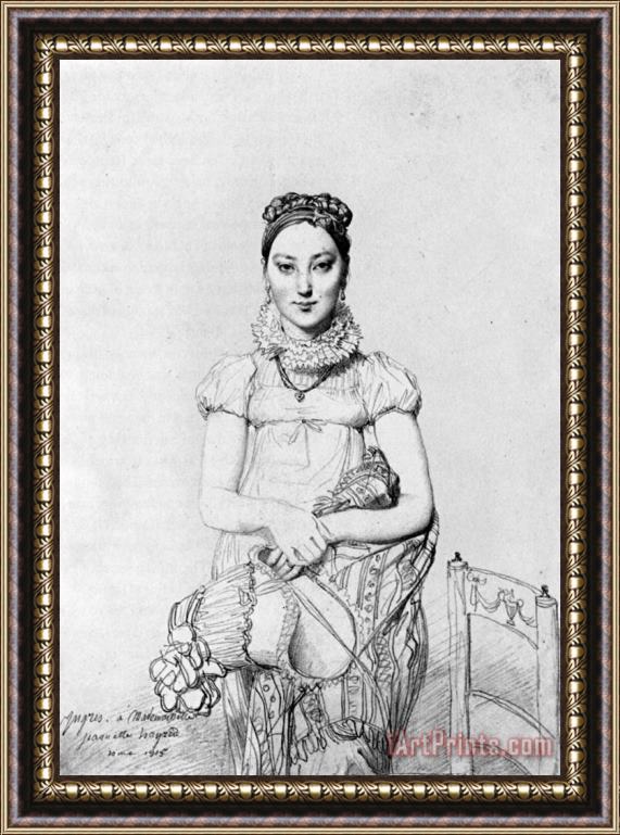 Jean Auguste Dominique Ingres Mademoiselle Jeanne Hayard Framed Painting